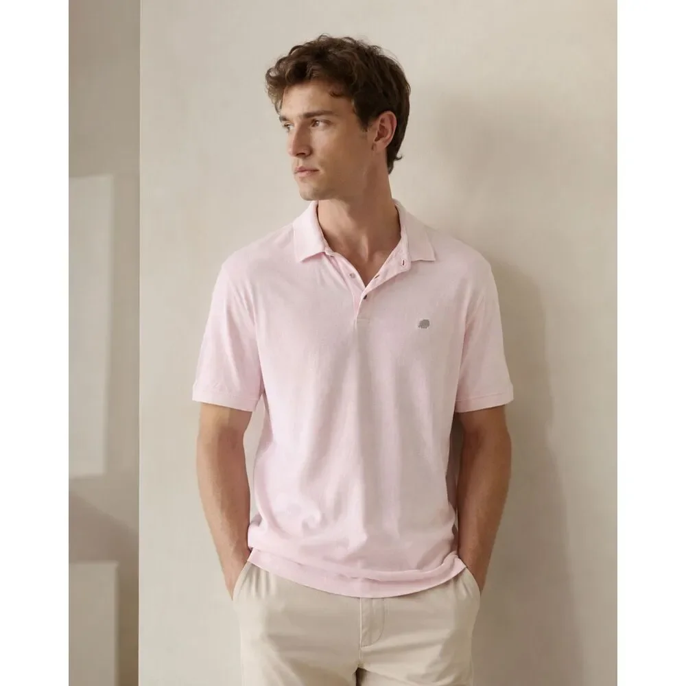 Banana Republic Men’s XL Pink Cotton Polo Shirt Elephant Logo Preppy Casual